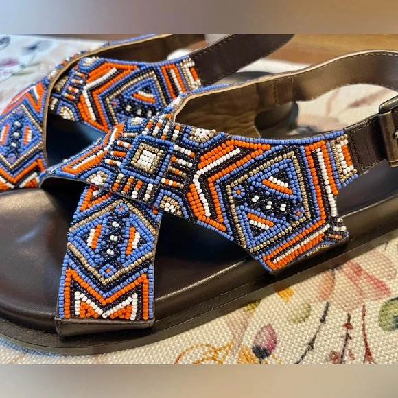 Free People | Mali Beaded Leather Sandals | Women’s Size 6 - Picture 3 of 6